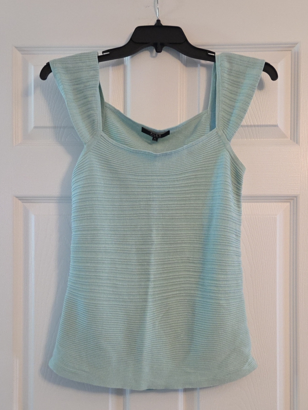 Alex Marie Light Mint Ribbed Tank with Wide Straps
